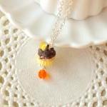 Cupcake Necklace For Kids, In Yellow, Brown And..